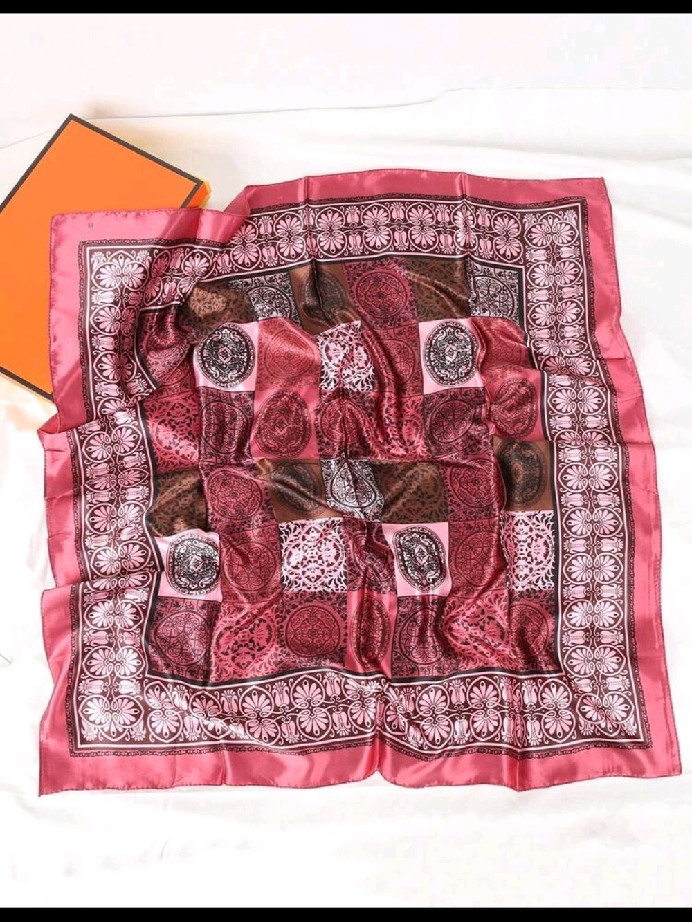 Hot Pink Bandana Headscarf + Matching Top 35.4"/35.4"